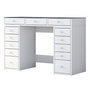 Hanah Home Mesa de Maquillaje Blanca con Espejo y 2 Cajones